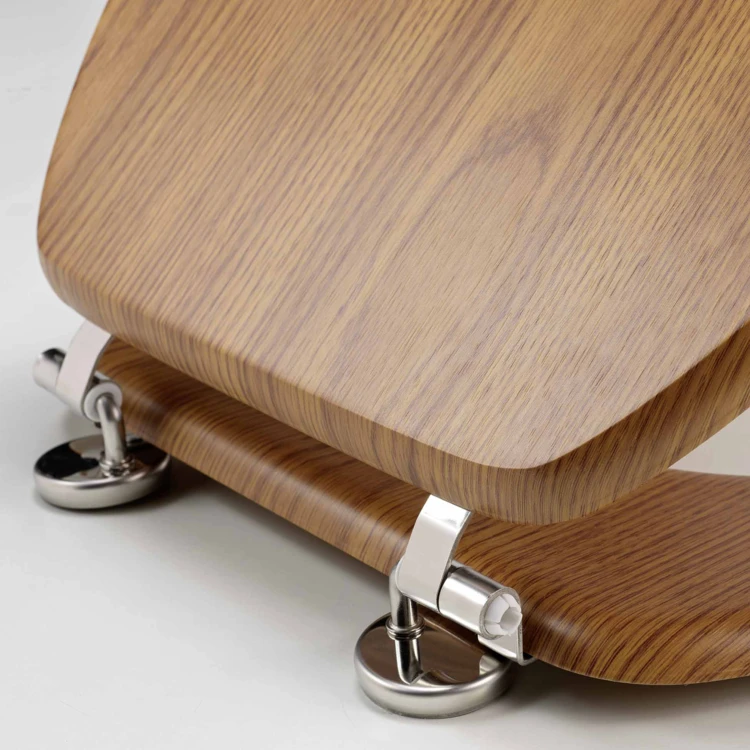 Asiento de inodoro con efecto de madera