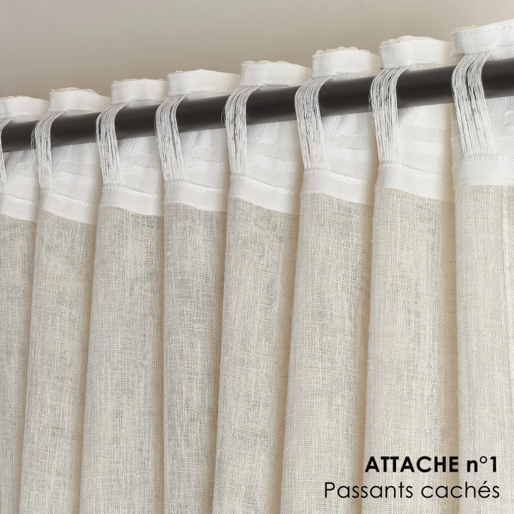 Voilage accroche 3-en-1  avec volant LUZ