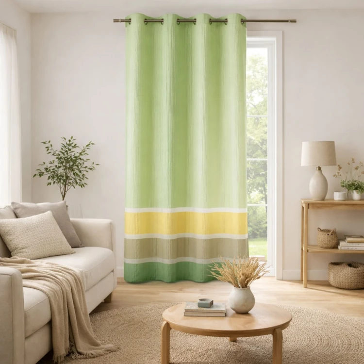 Voilage satiné rayures horizontales