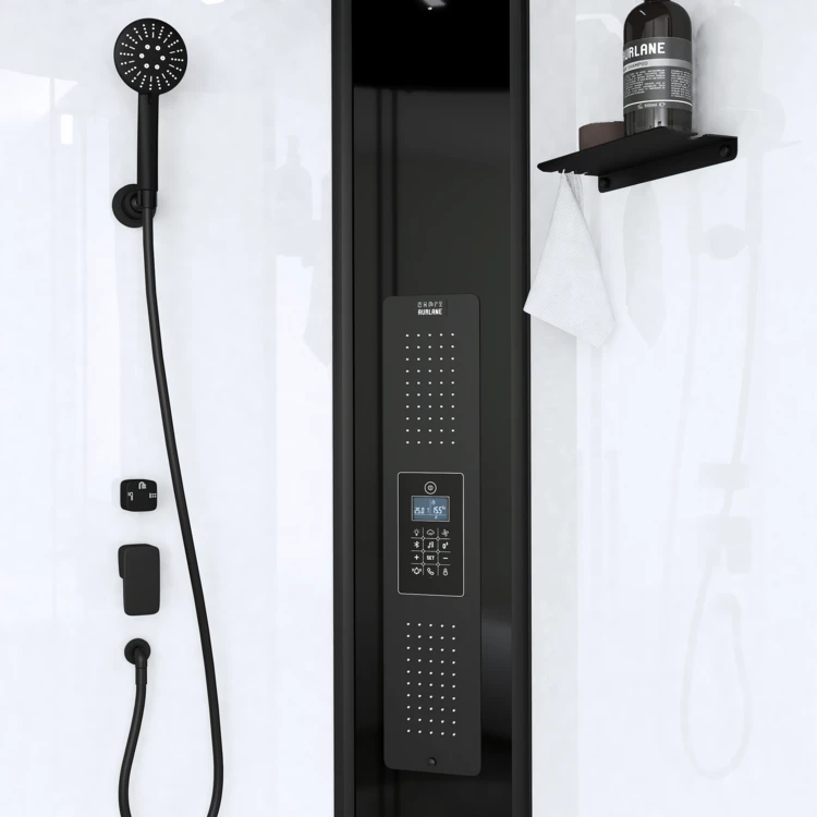 Cabine de douche hammam 1/4 de cercle hydromassant