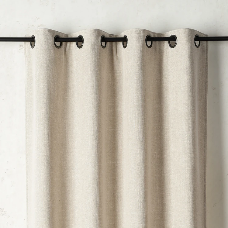 Rideau thermique et obscurcissant à envers polaire à oeillets