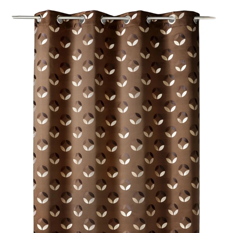 Rideau en jacquard à imprimés "rosace"