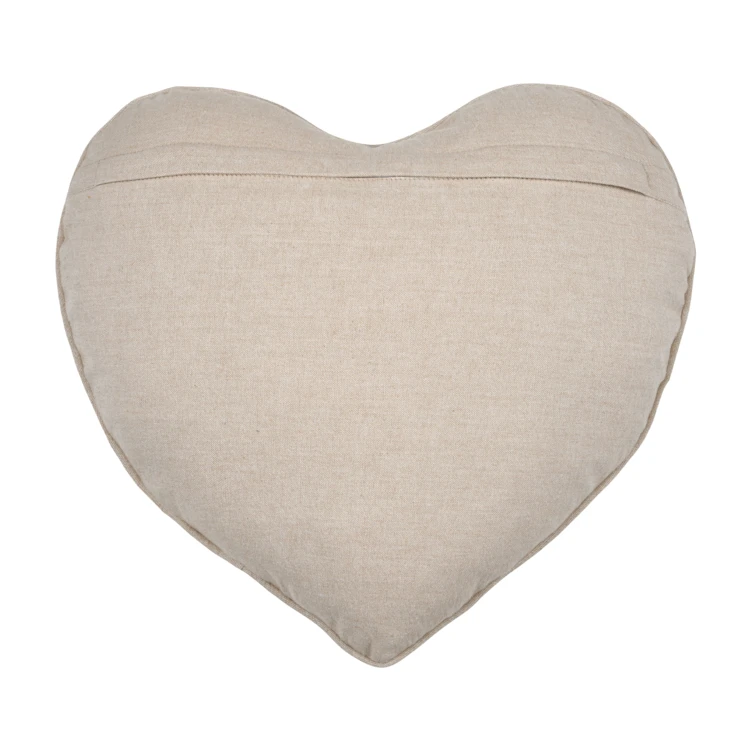 Coussin décoratif en forme de cœur en polycoton