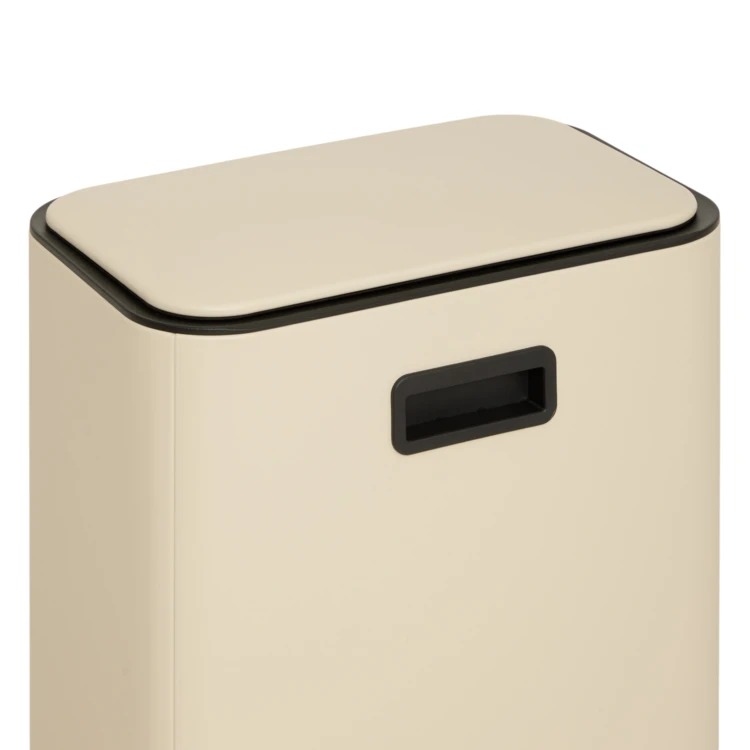 Poubelle à pédale rectangulaire en métal avec filtre anti-odeurs 30 L