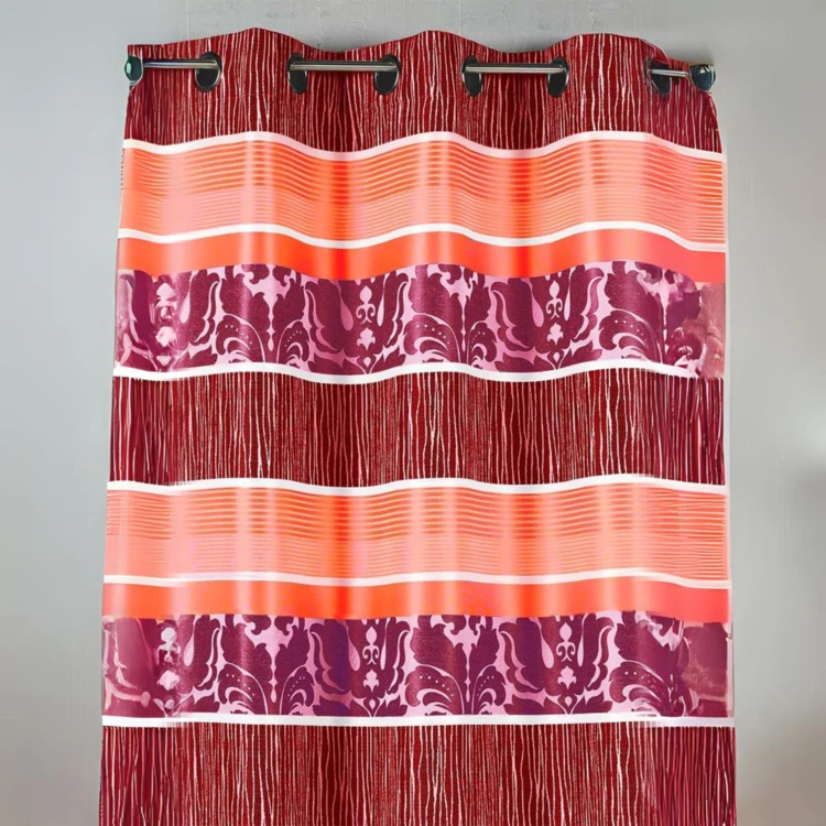 Cortina en jacquard rayas horizontales coloreadas