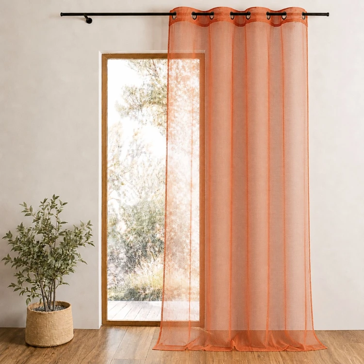 Voilage uni en maille filet