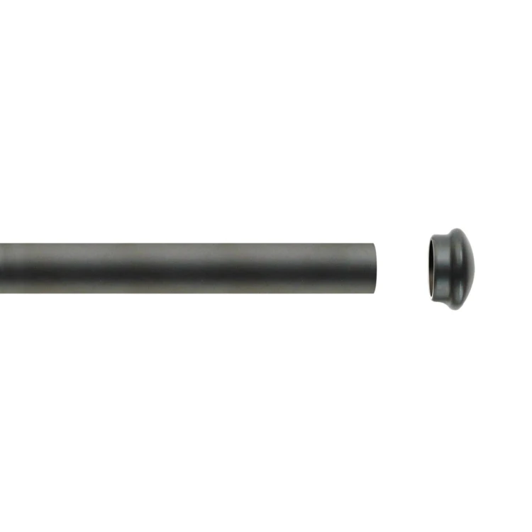 Barra de Cortina Hierro Forjado Negro 1m50