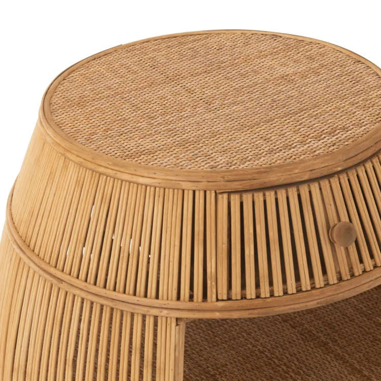 Table basse rotin meuble de rangement multi fonction