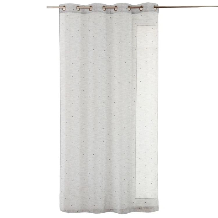 Voilage en Etamine à Motifs "Petites Croix"