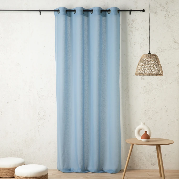 Voilage uni et tamisant en poly/lin