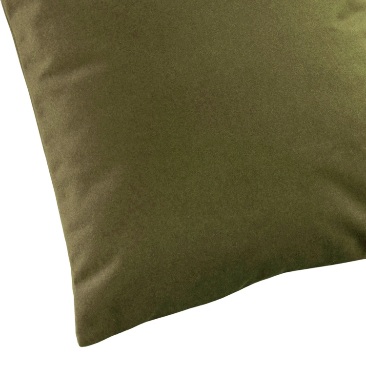 Coussin velours effet peau de pêche