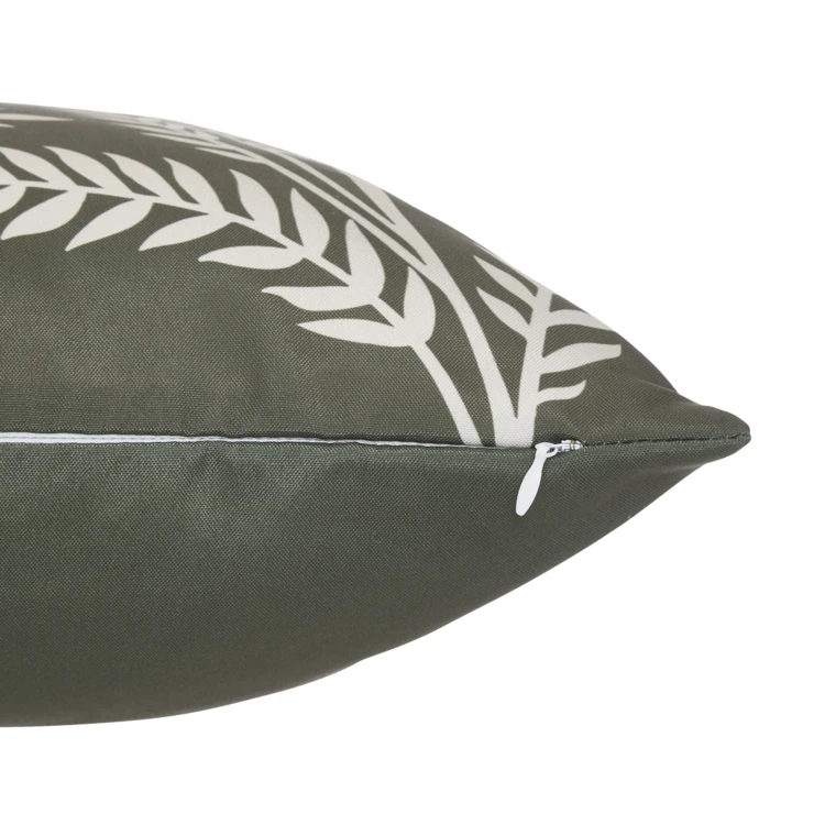 Housse de coussin extérieur motif végétal