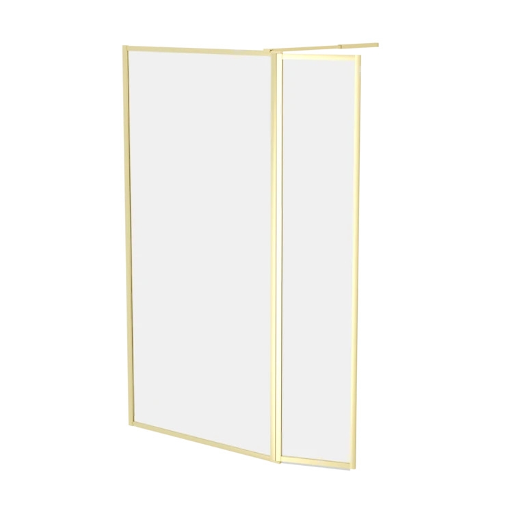 Paroi de douche à l’italienne avec volet pivotant en verre trempé 5 mm