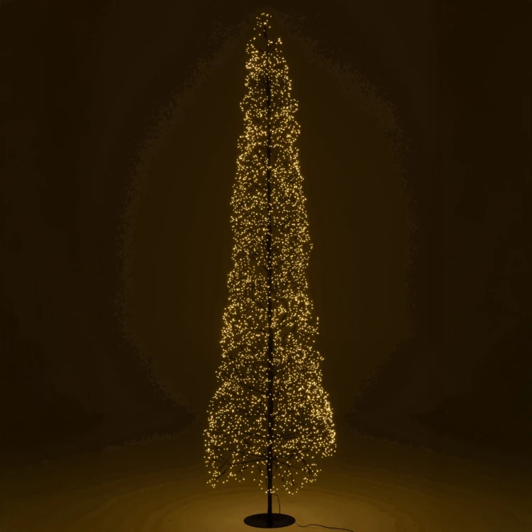 ARBRE LED LUMIÈRES BLANC CHAUD FER NOIR EXTRA LARGE