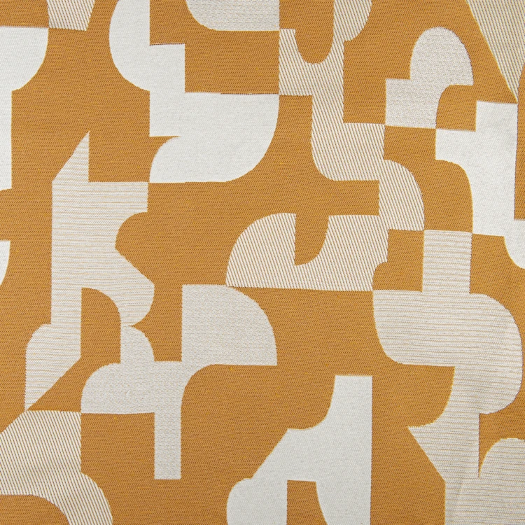 Coussin jacquard géométrique texturé rétro