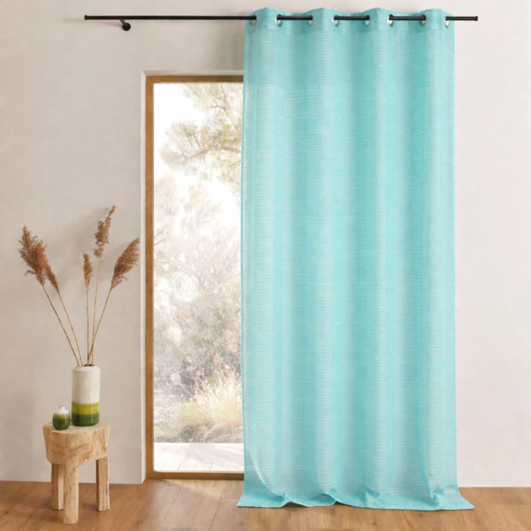 Voilage fantaisie à rayures horizontales "Joyeux"