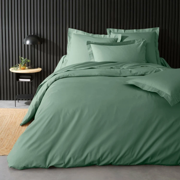 Housse de couette en percale de coton uni