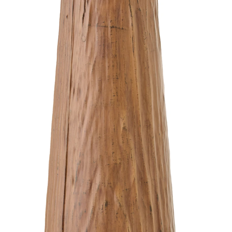 Lampadaire en poterie avec pied effet bois