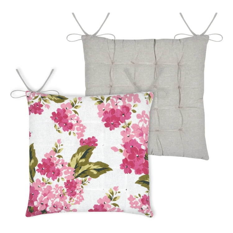 Galette de chaise florale pour décoration printanière