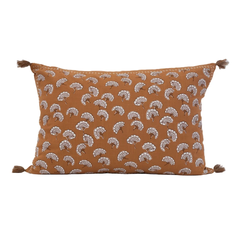 Coussin décoratif imprimé motif floral