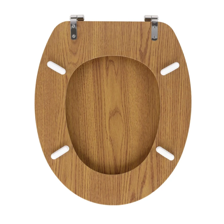 Asiento de inodoro con efecto de madera