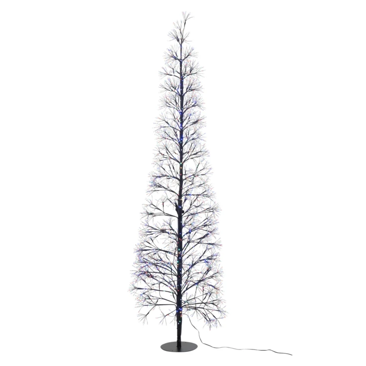 ARBRE LED LUMIÈRES MULTICOLORES FER NOIR EXTRA LARGE