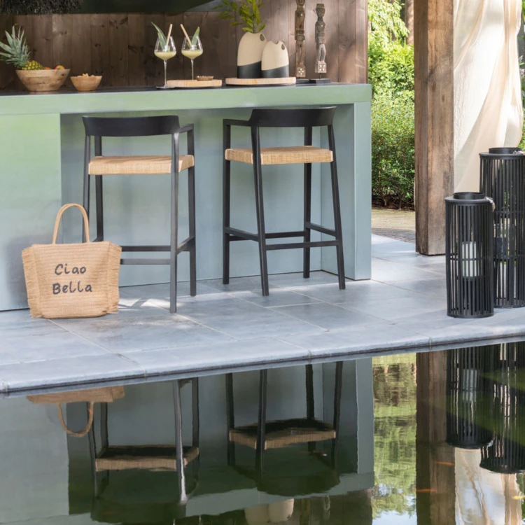 Chaise de bar en teck