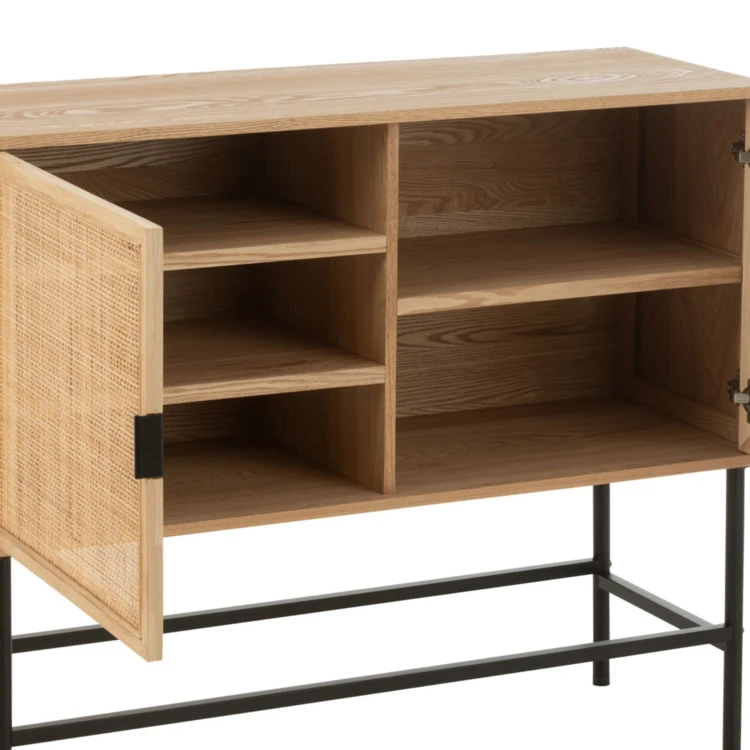 Meuble de rangement en bois et métal