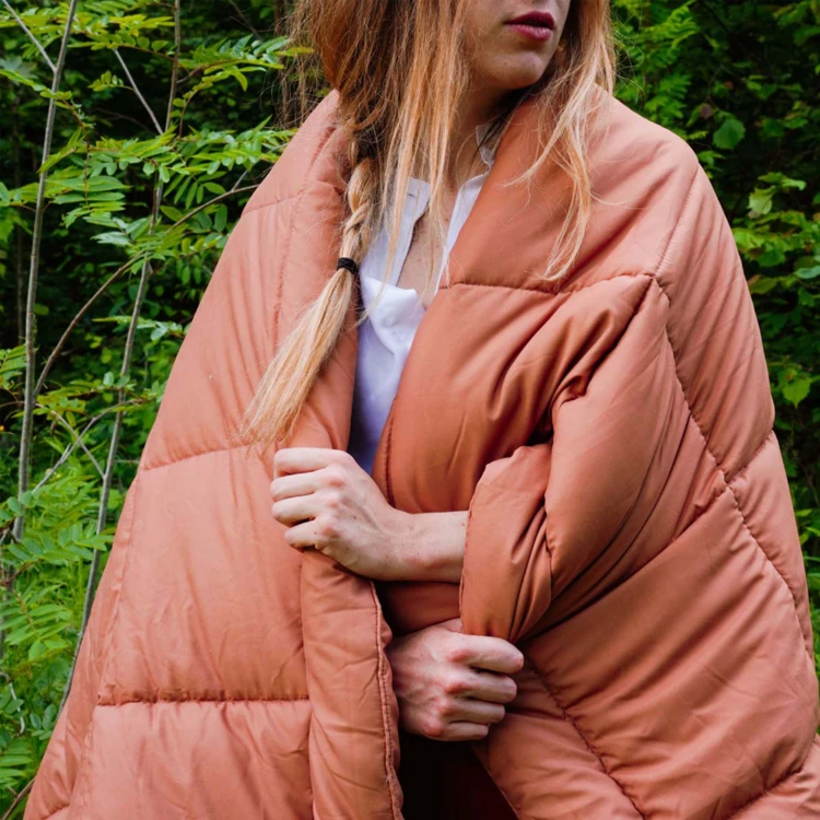 Dessus de lit matelassé peau de pêche Oekotex
