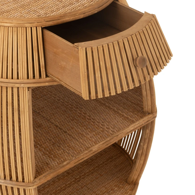 Table basse rotin meuble de rangement multi fonction