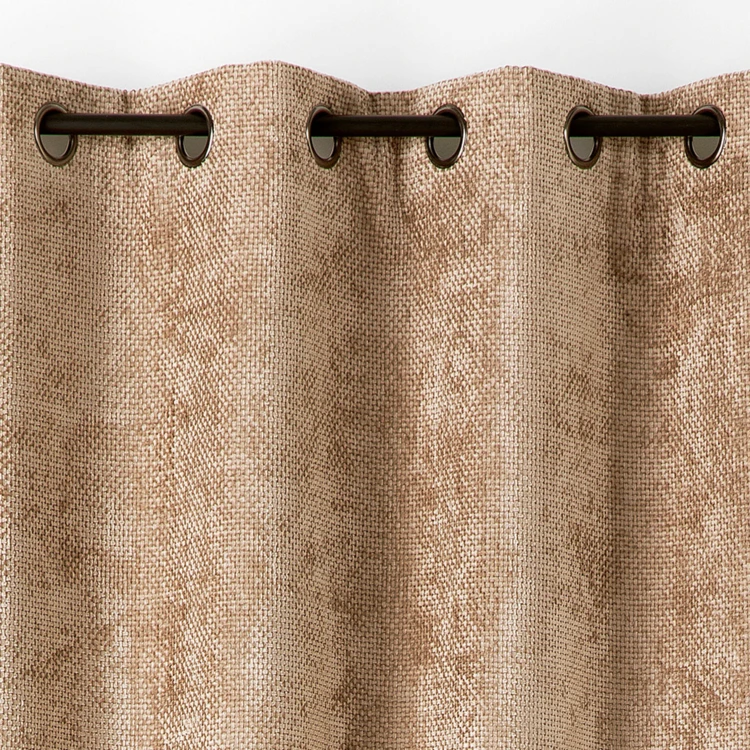 Rideau thermique et phonique effet chenille satinée
