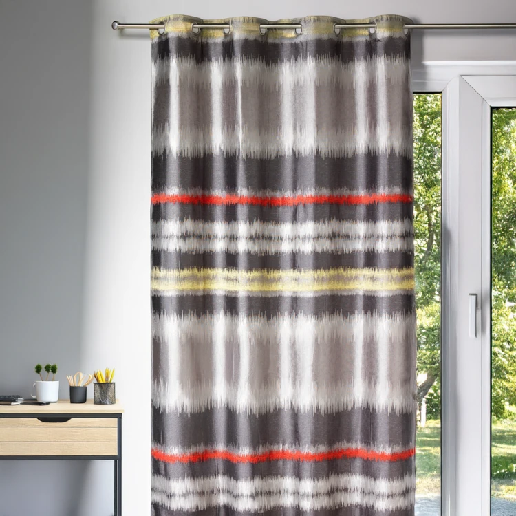 Rideau d'ameublement en jacquard style IKAT