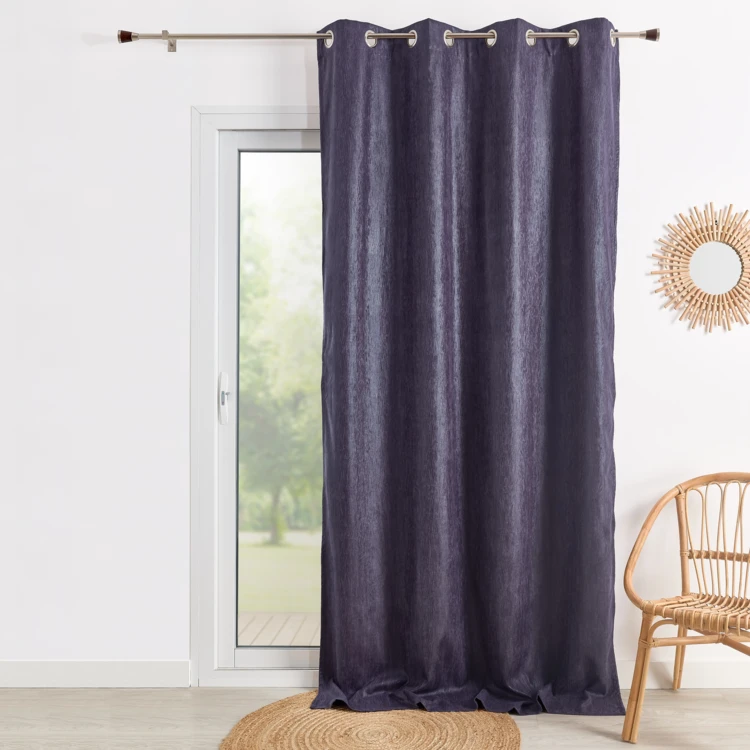 Double Rideau ameublement faux uni