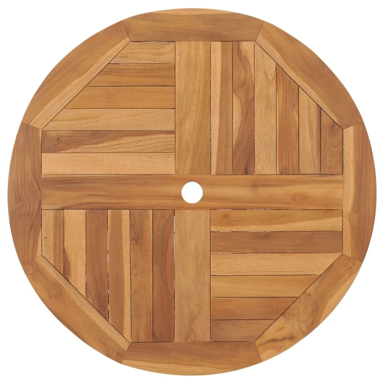 Table extérieur ronde pliante en bois