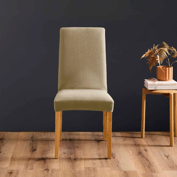 Housse de chaise extensible gaufrée pour assise 40 à 50 cm