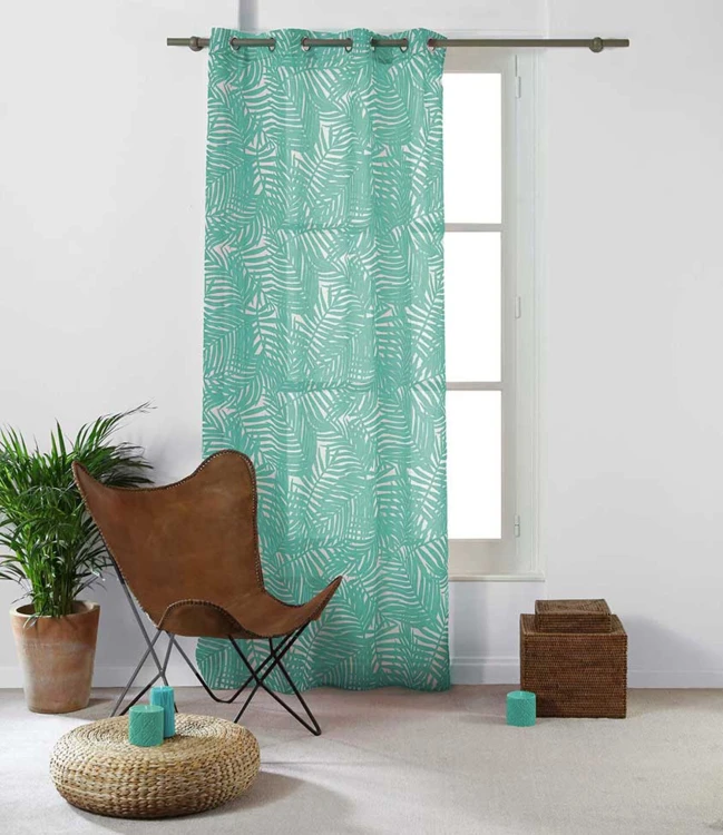 Voilage Imprimé "Feuilles d'Eucalyptus"