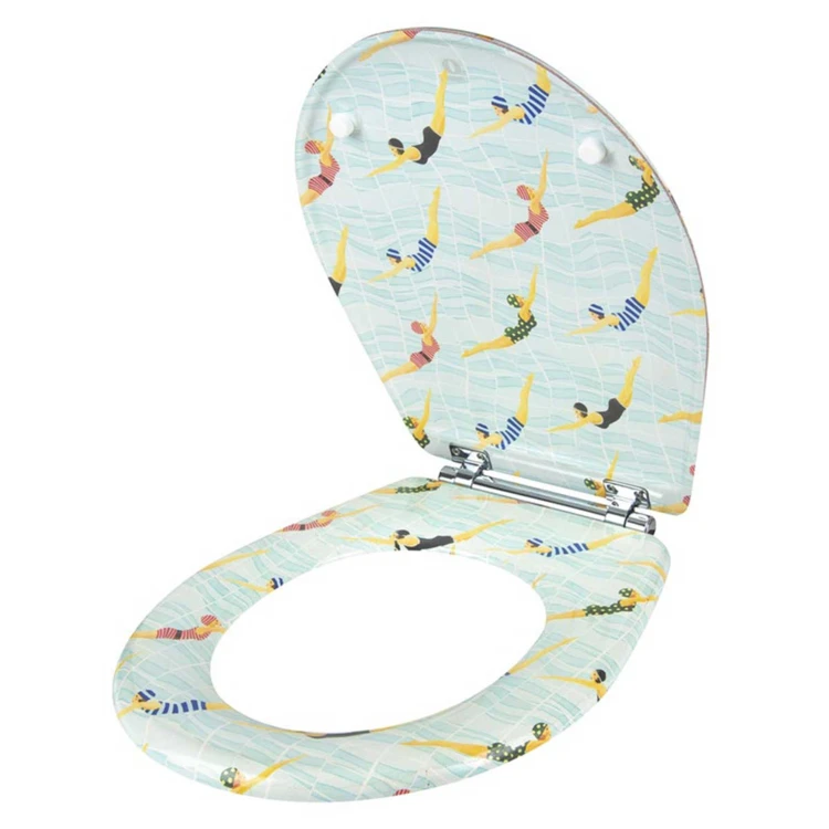 Abattant OLFA wood slim a descente assistee Les Nageuses HomeMaison