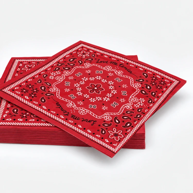 Confezione da 20 tovaglioli di carta a forma di bandana