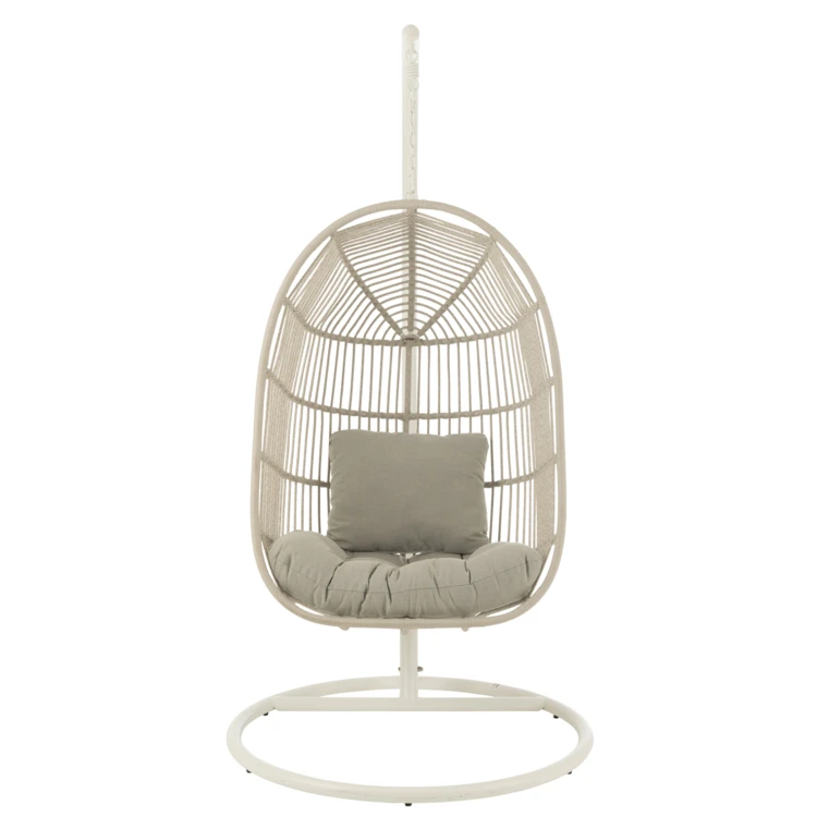 Fauteuil suspendu acier et corde