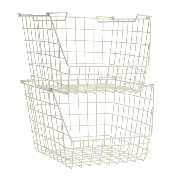 Cesta apilable de alambre para guardar cosas