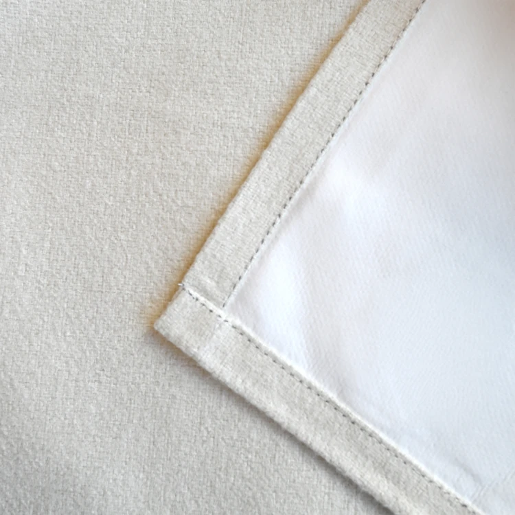 Rideau occultant aspect flanelle enduit