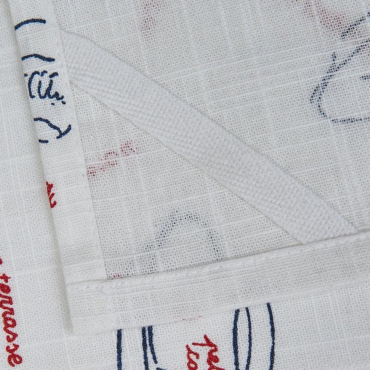 Conjunto de 3 panos de cozinha de algodão estampado