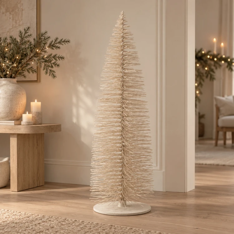 Sapin de Noël décoratif pailleté en bois