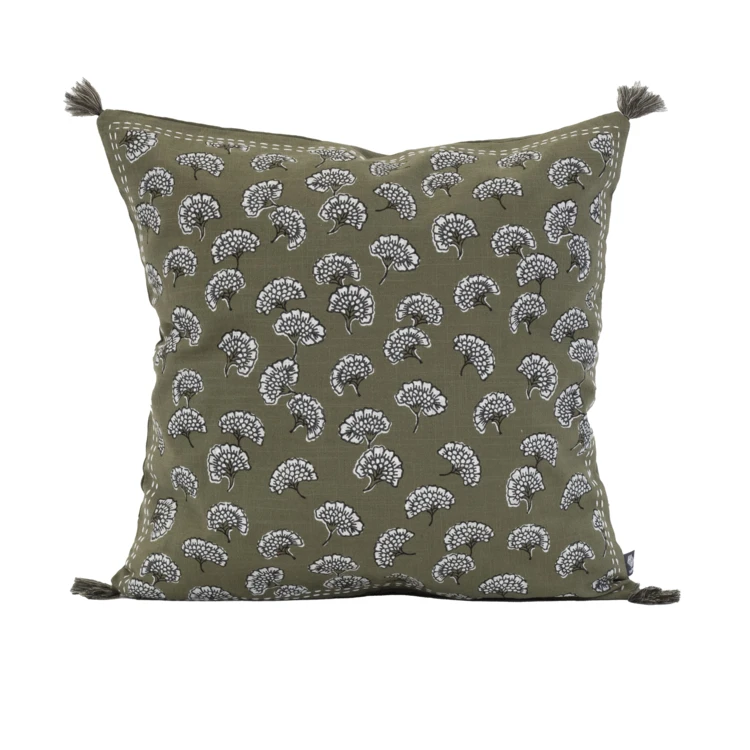 Coussin décoratif imprimé motif floral