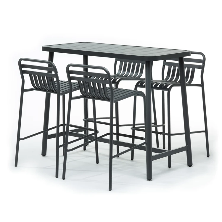 Mesa de bar em alumínio para exterior