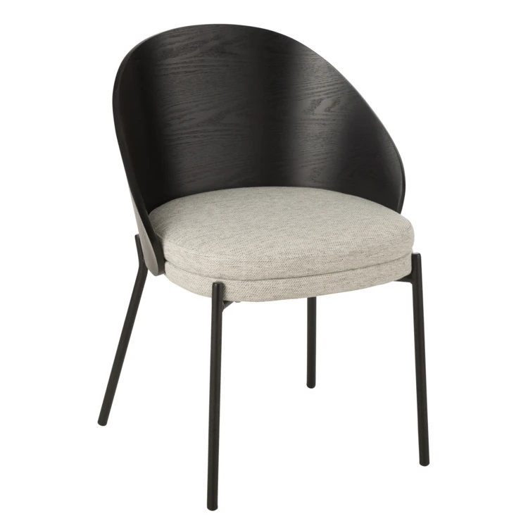 Silla de diseño en madera y metal