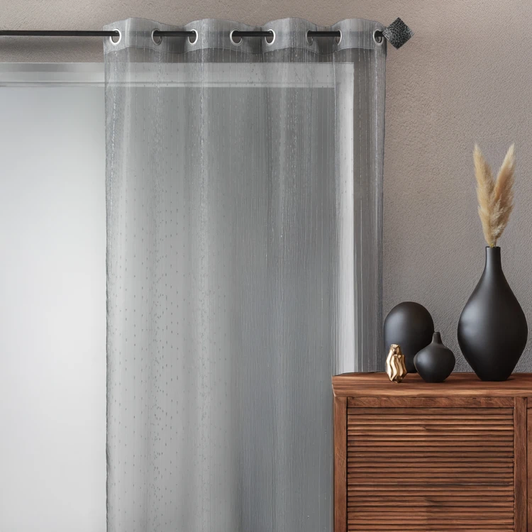 Voilage Organza fantaisie goutte métallique