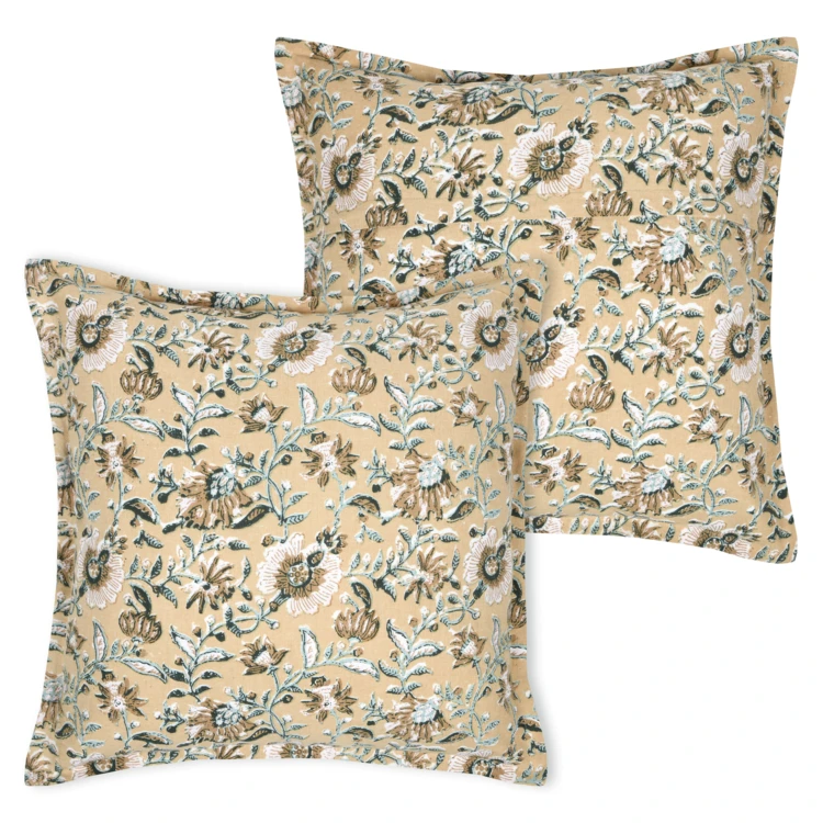 Coussin décoratif végétal graphique