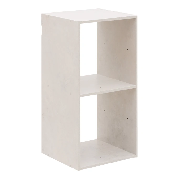 Etagère 2 cases en panneau de particules effet bois