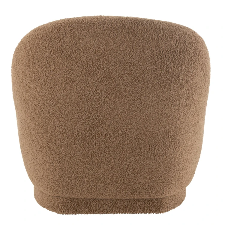 Fauteuil moelleux velours effet bouclette